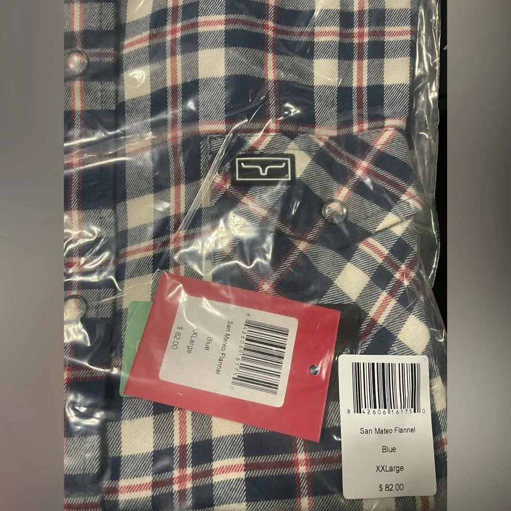 NWT Kimes Ranch Women’s San Mateo Blue Flannel Plaid w/Pearl Snaps in XXL - Picture 7 of 8